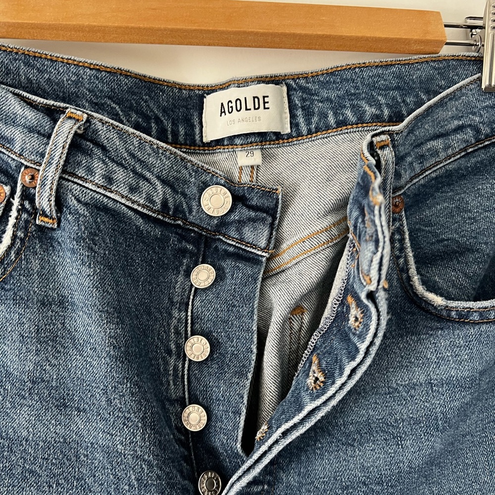 Agolde Riley High Rise Straight Crop Jeans - Picture 8 of 13